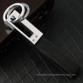 Business Blake Leather Men Keychain Double Rings New Look metal Keychain